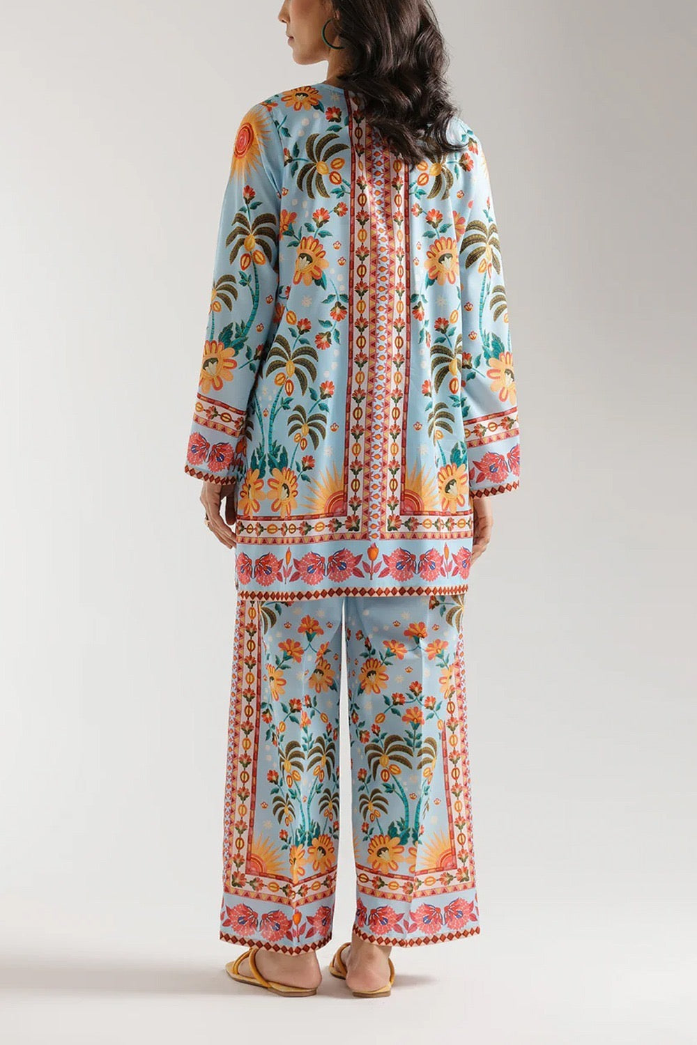 Stitched 2 Piece Printed Co-Ord Set for Women | Premium Grip Fabric | Elegant Printed Co-Ord Suit