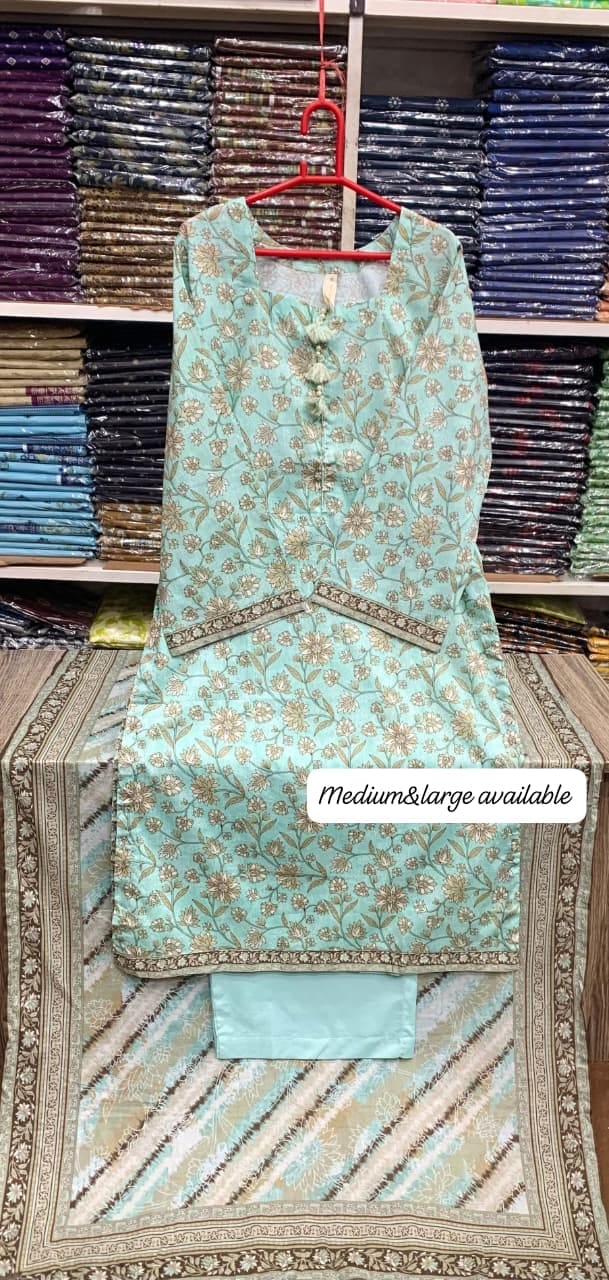Bin saeed original 3pc Lawn Suit Stitched - My Store