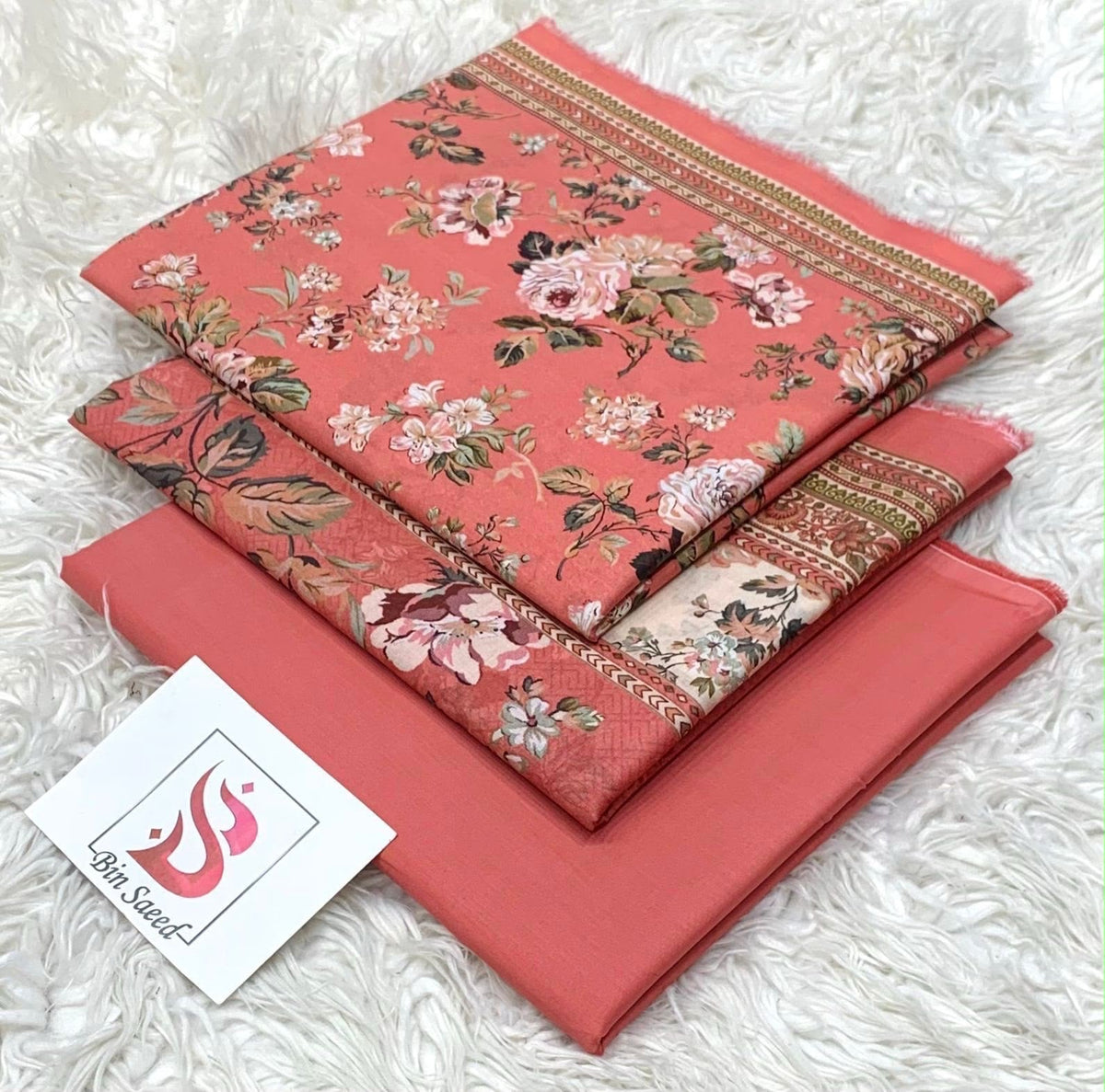 Bin saeed lawn orignal 3Pc - My Store