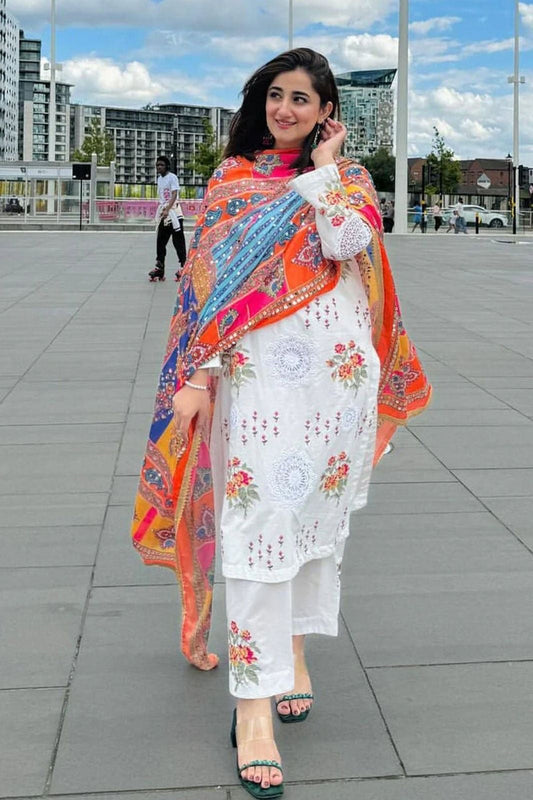 Karma fancy 3pc Lawn Suit 2026