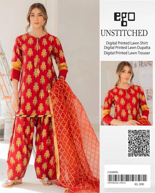 Ego Original 3Pc Summer Lawn | Perfect Everyday Wear for Women