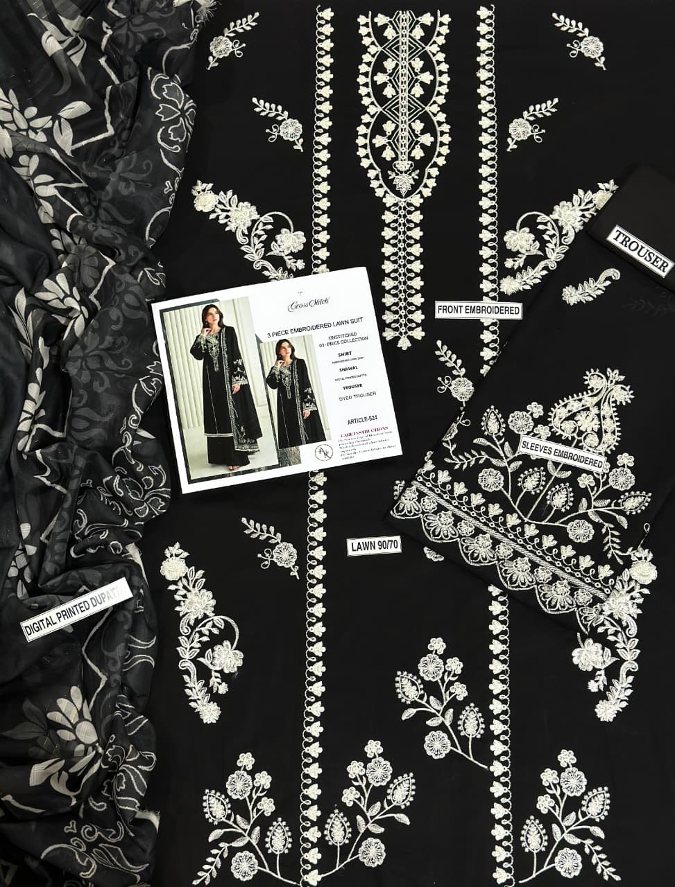 Crossstitch 3p Lawn Suit 2026
