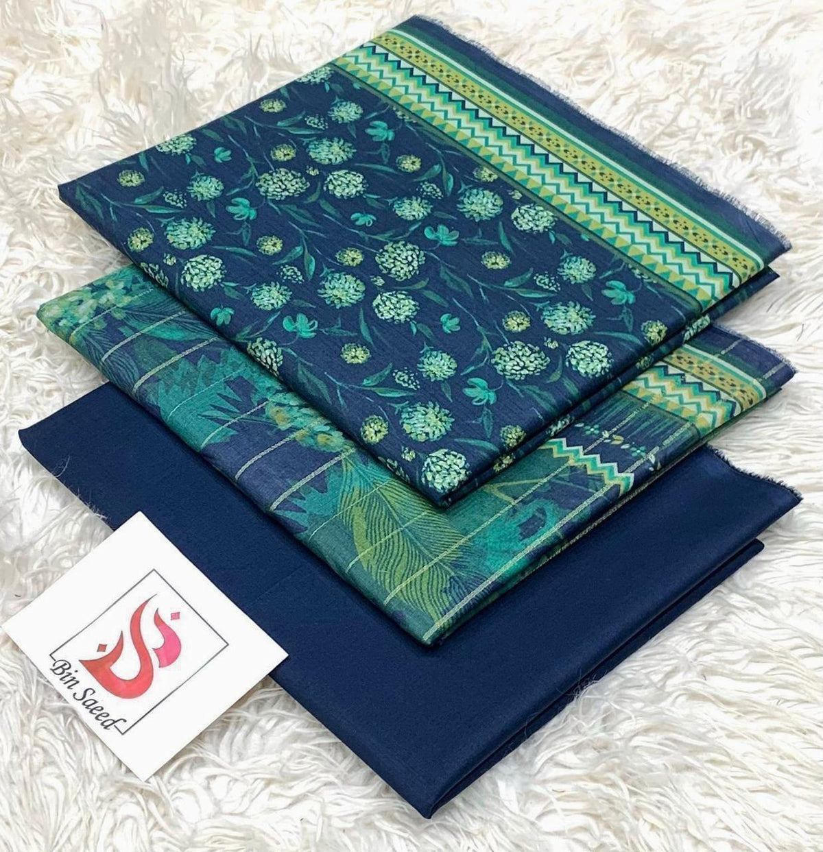 Bin saeed lawn orignal 3Pc