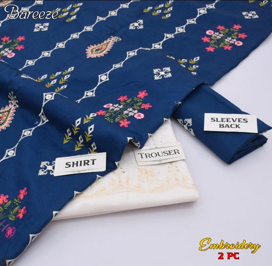 Bareeze 2026 Latest Collection | 2PC Embroidered Lawn Suit - My Store