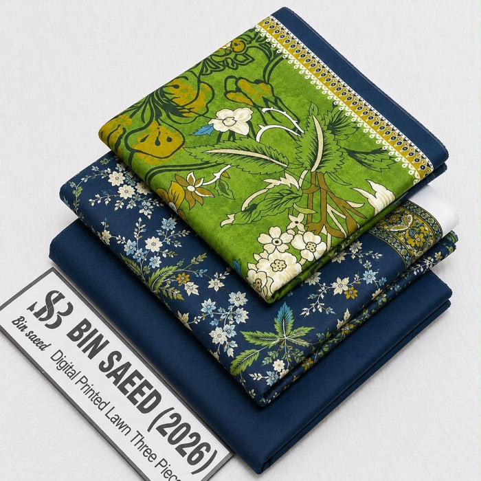 Bin Saeed Lawn 3Pcs (100% Original)