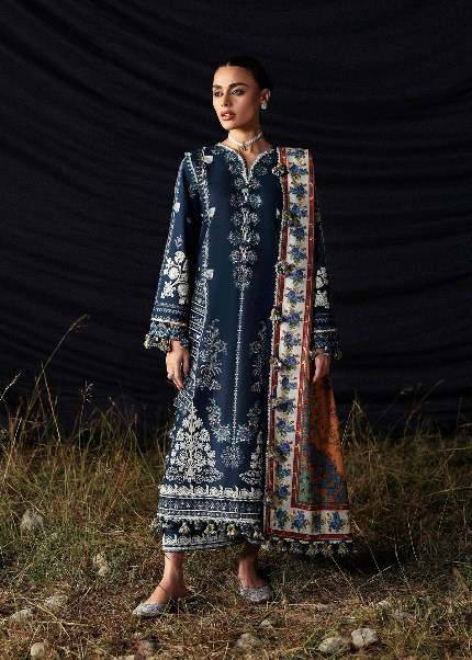 Hussain Rehar fancy 3pc Lawn Suit 2026