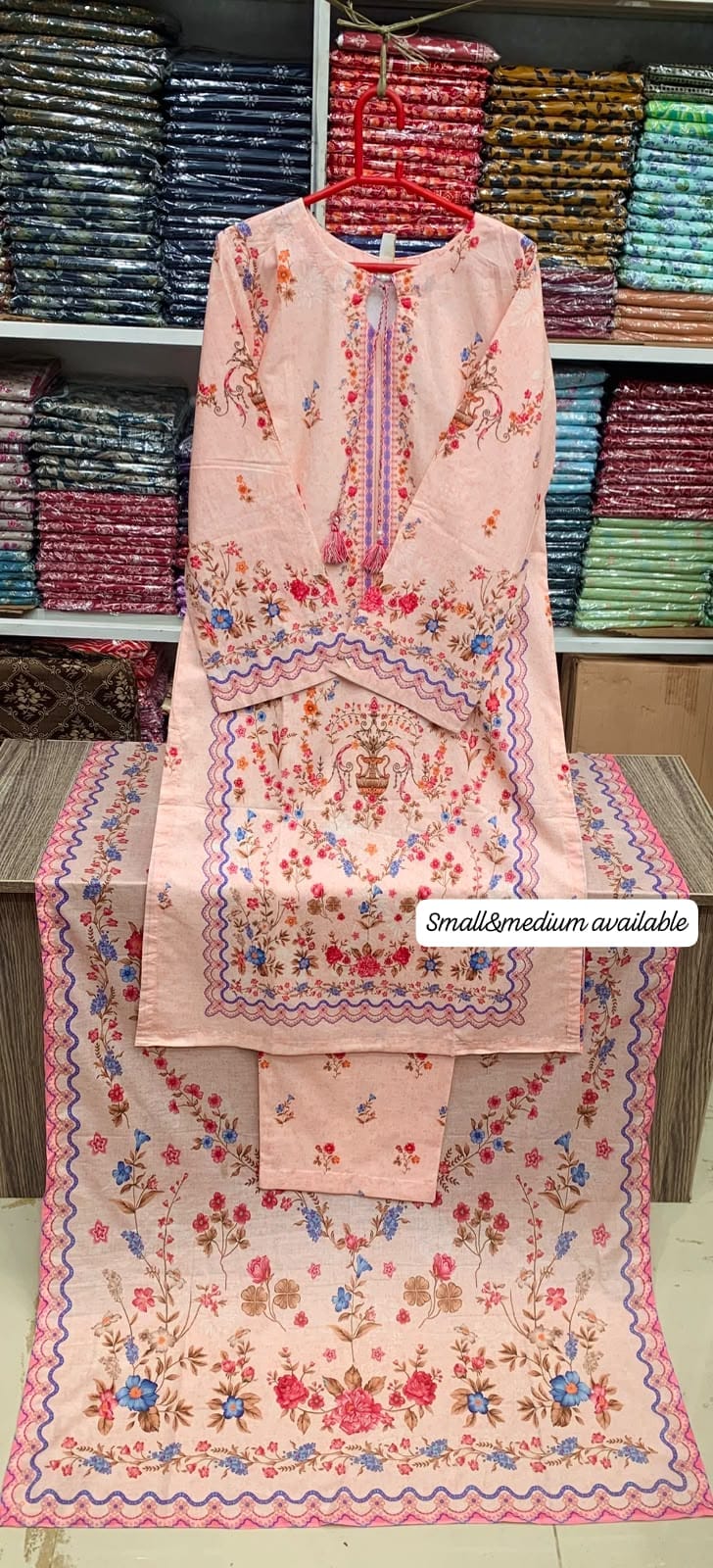Bin saeed original 3pc Lawn Suit Stitched - My Store