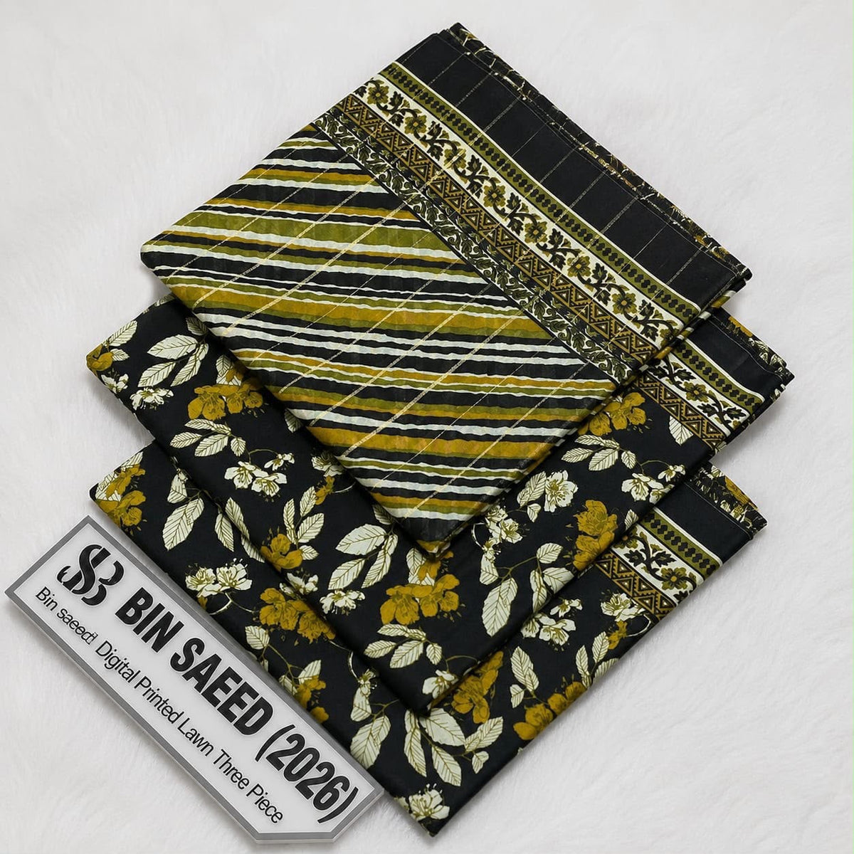 Bin saeed original lawn suits 3pc - My Store