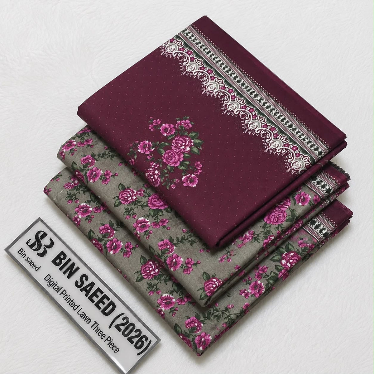 Bin saeed original lawn suits 3pc - My Store