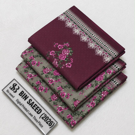 Bin saeed original lawn suits 3pc - My Store