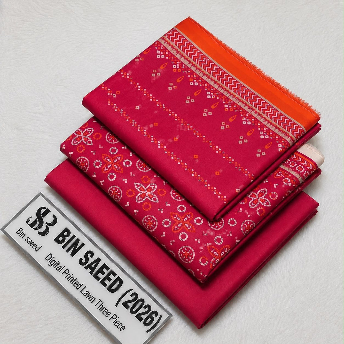 Bin saeed original lawn suits 3pc - My Store