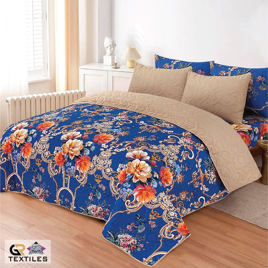 Luxury Bedspread Set 6 Pcs Premium Micro Cotton Quilt Bedding Set King Size