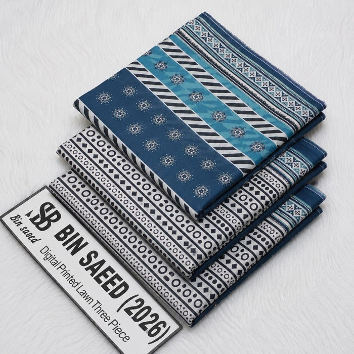 Bin Saeed Lawn 3Pcs (100% Original)