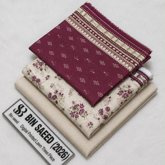 Bin saeed original lawn suits 3pc - My Store