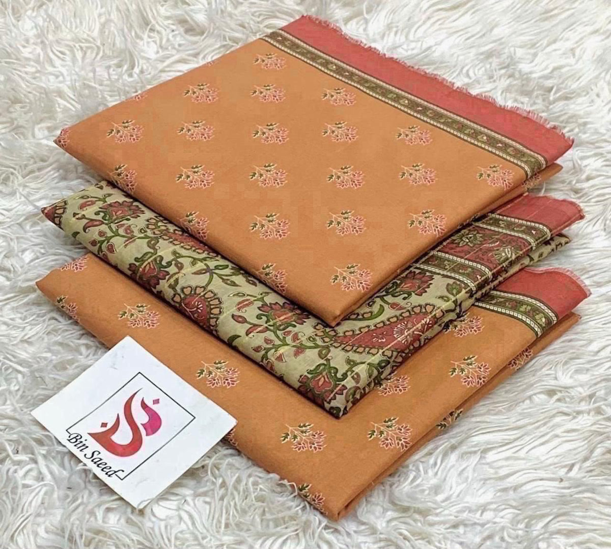 Bin saeed lawn orignal 3pec
