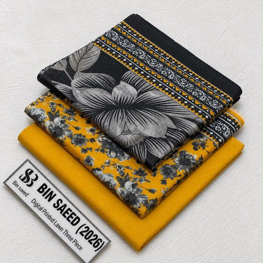 Bin Saeed Lawn 3Pcs (100% Original)