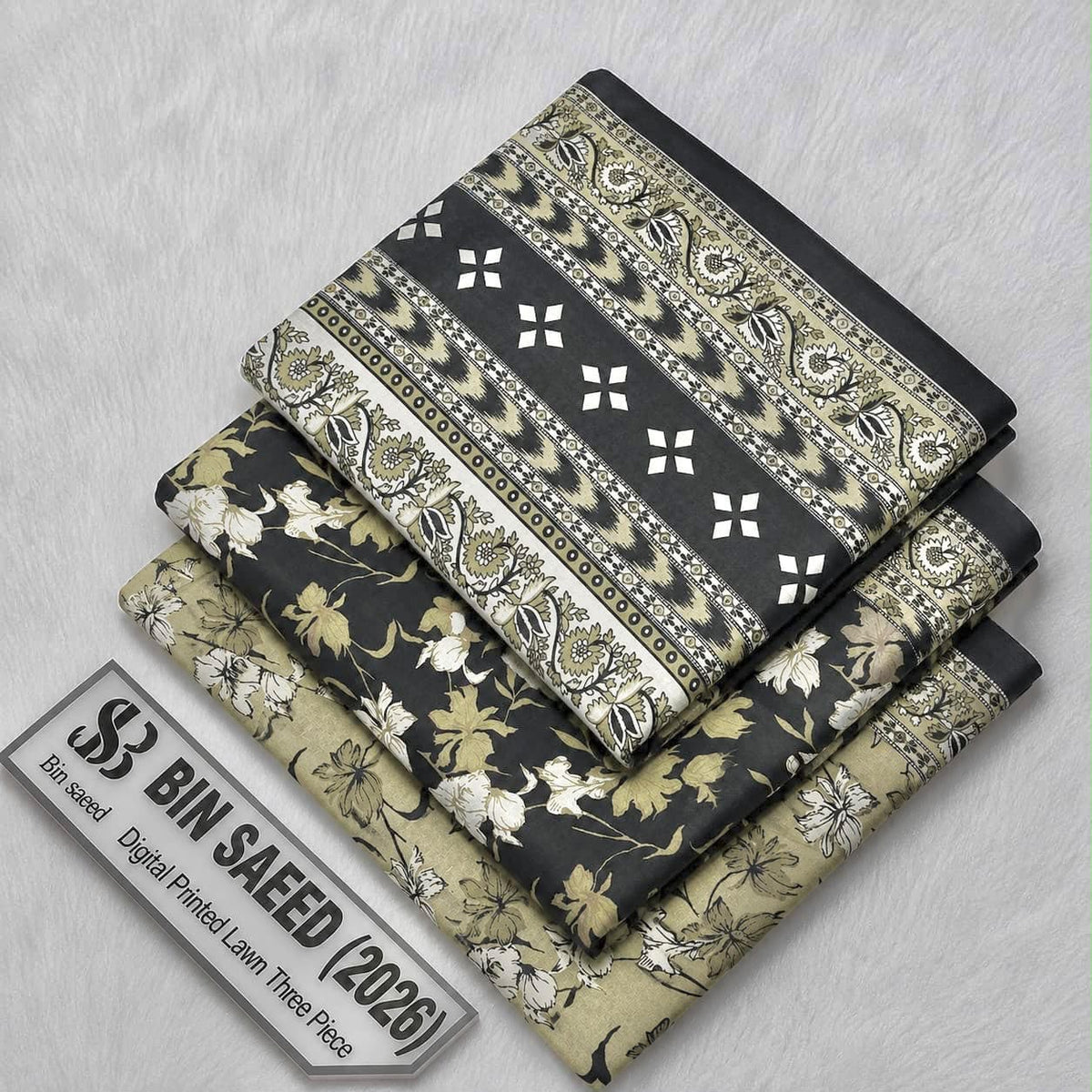Bin saeed original lawn suits 3pc - My Store