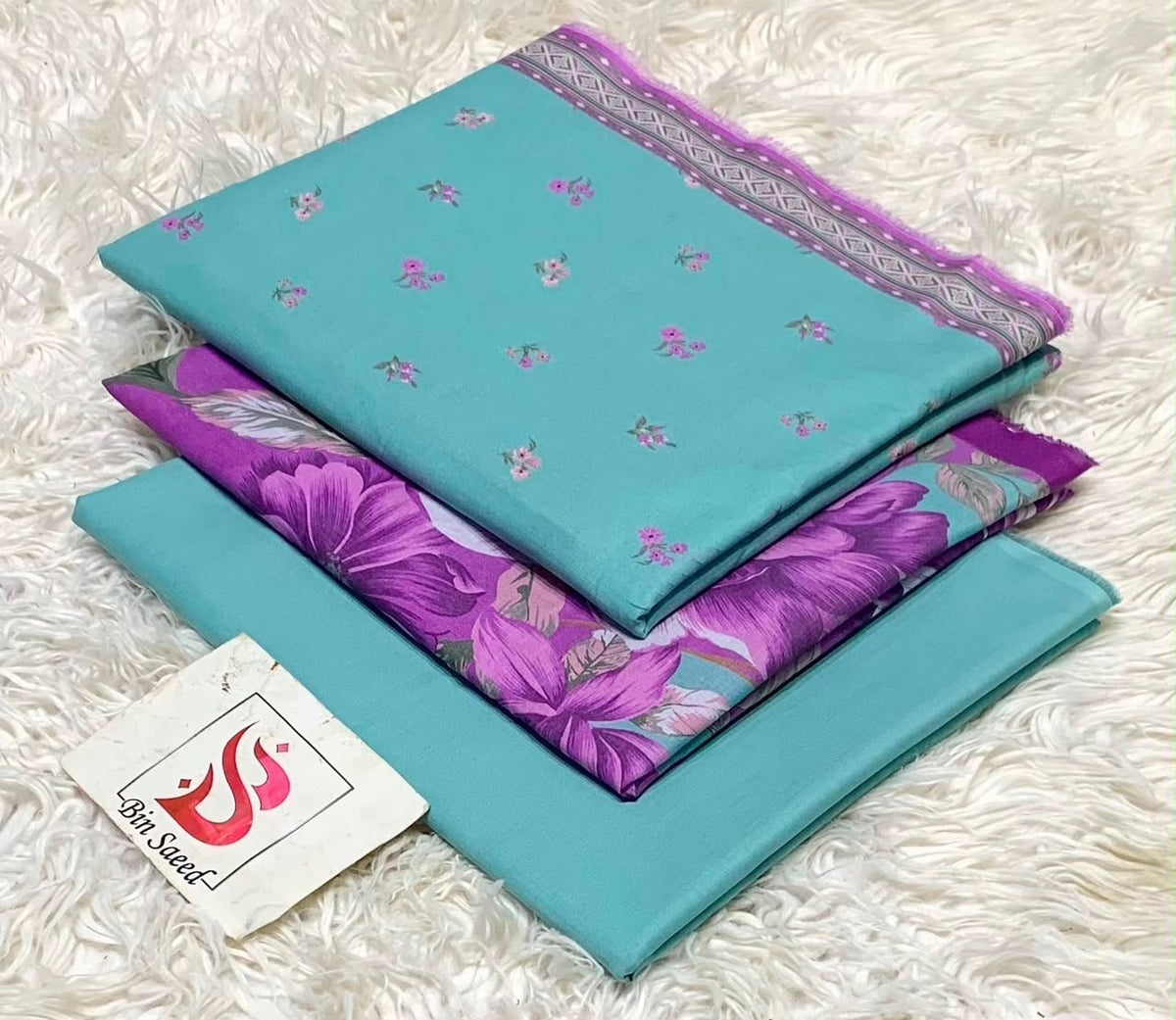 Bin saeed lawn orignal 3pec