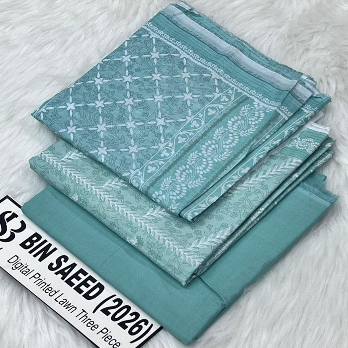 Bin Saeed Lawn 3Pcs (100% Original)