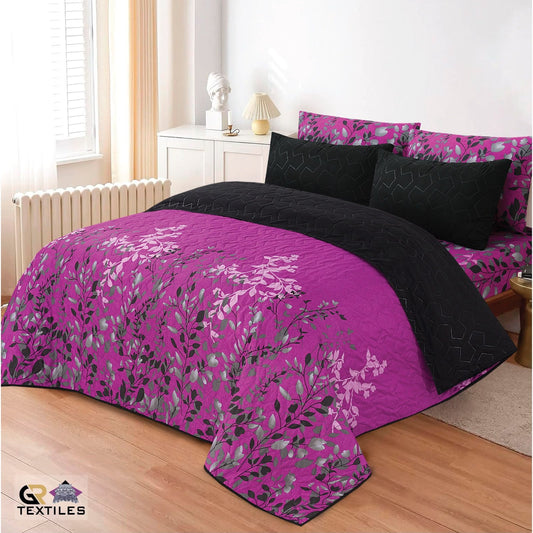 Luxury Bedspread Set 6 Pcs Premium Micro Cotton Quilt Bedding Set King Size