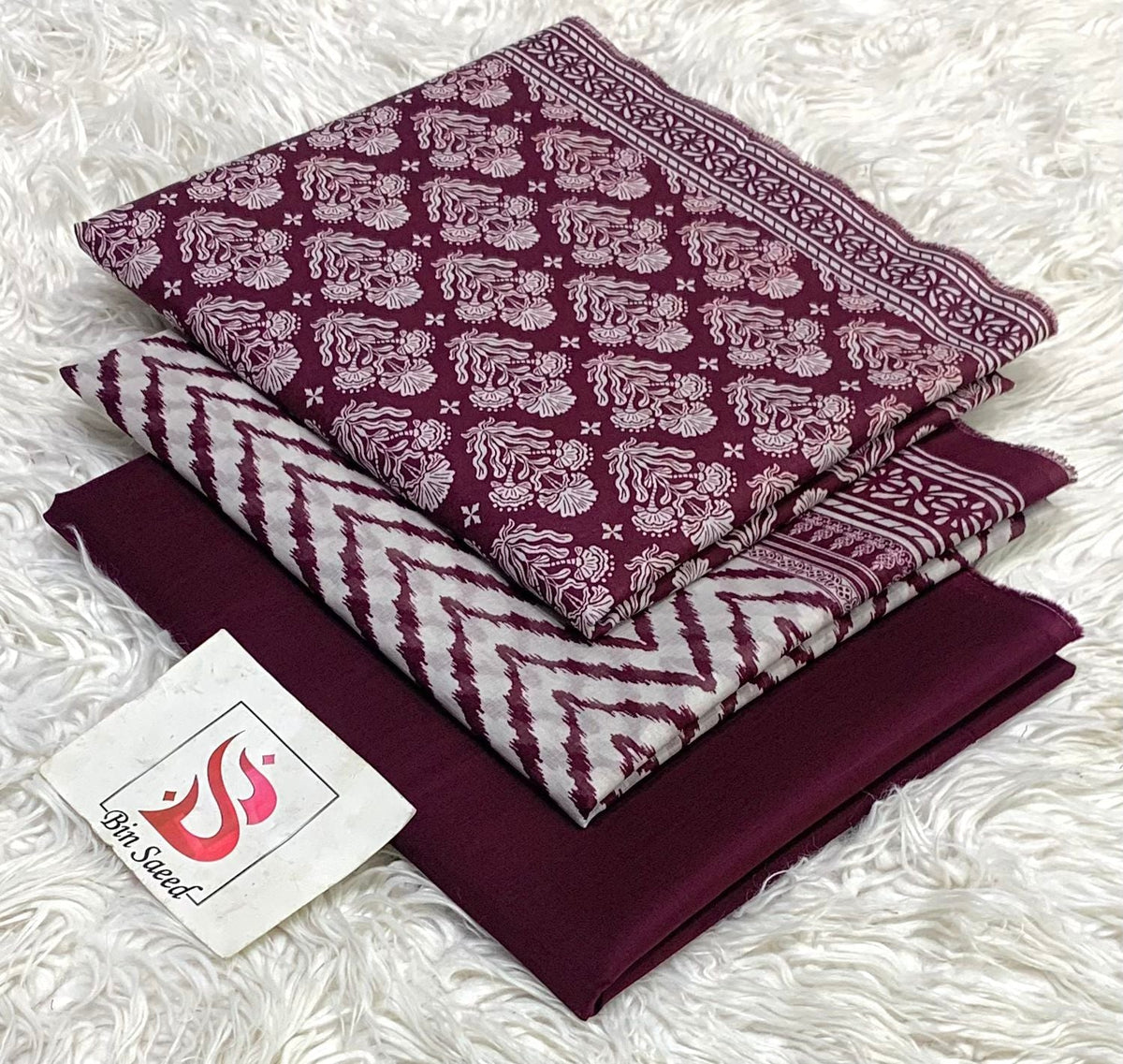 Bin saeed lawn orignal 3Pc