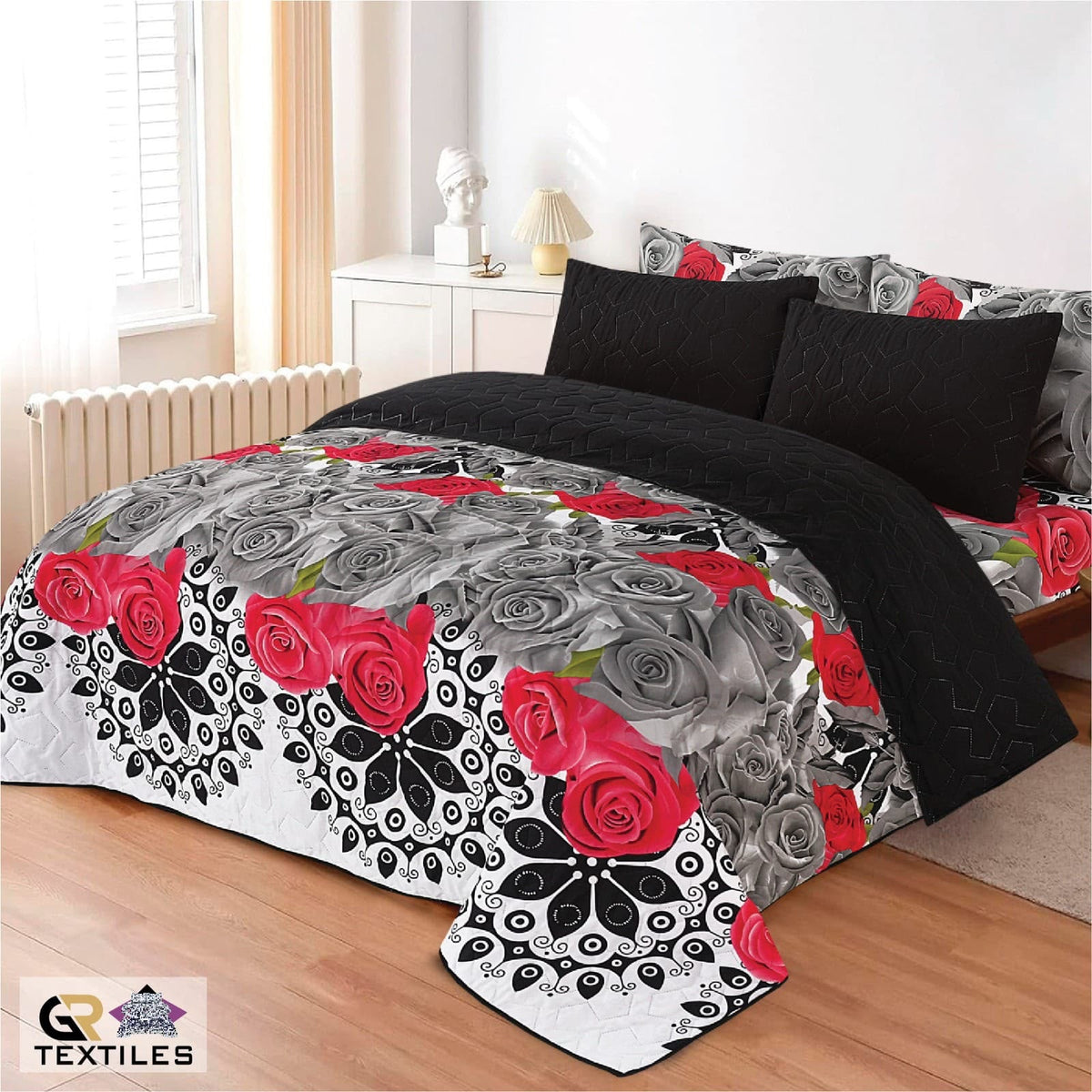 Luxury Bedspread Set 6 Pcs Premium Micro Cotton Quilt Bedding Set King Size
