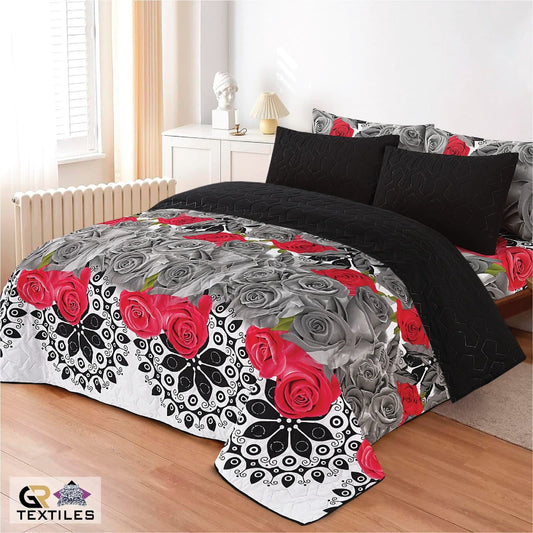 Luxury Bedspread Set 6 Pcs Premium Micro Cotton Quilt Bedding Set King Size