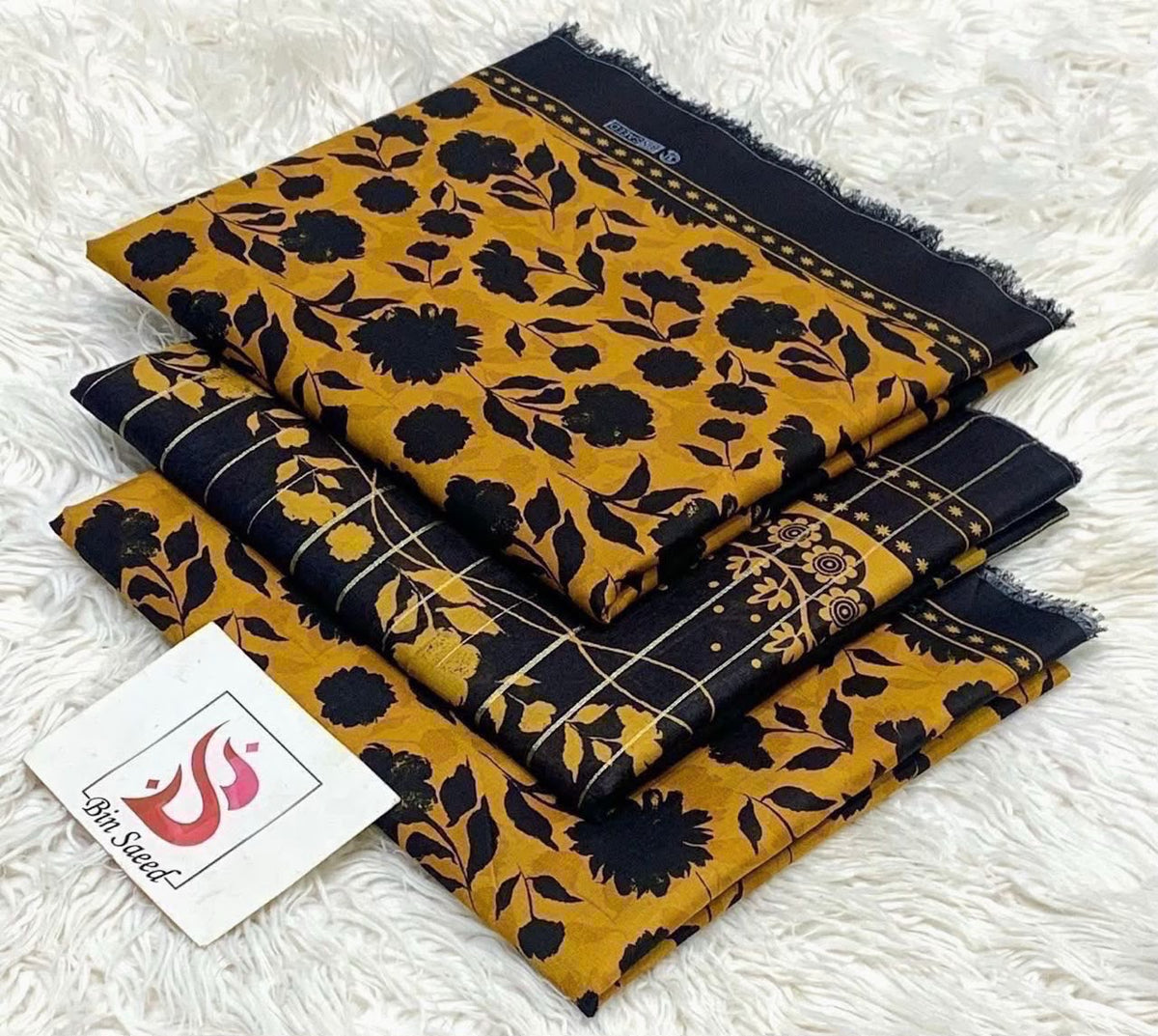 Bin saeed lawn orignal 3Pc