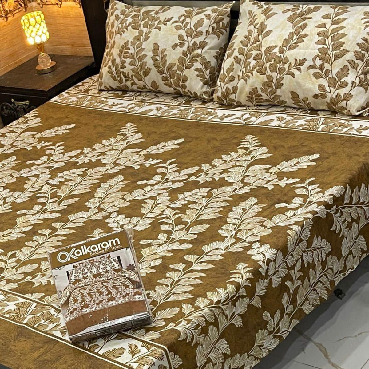 Premium Cotton King Size Bedsheet Set | 3-Piece Printed Gift Pack