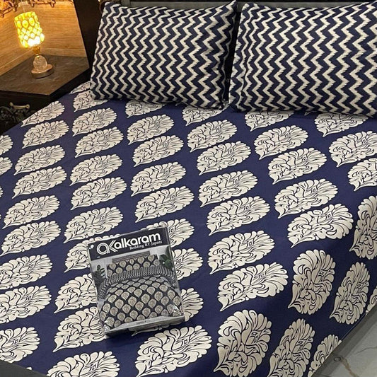 Premium Cotton King Size Bedsheet Set | 3-Piece Printed Gift Pack