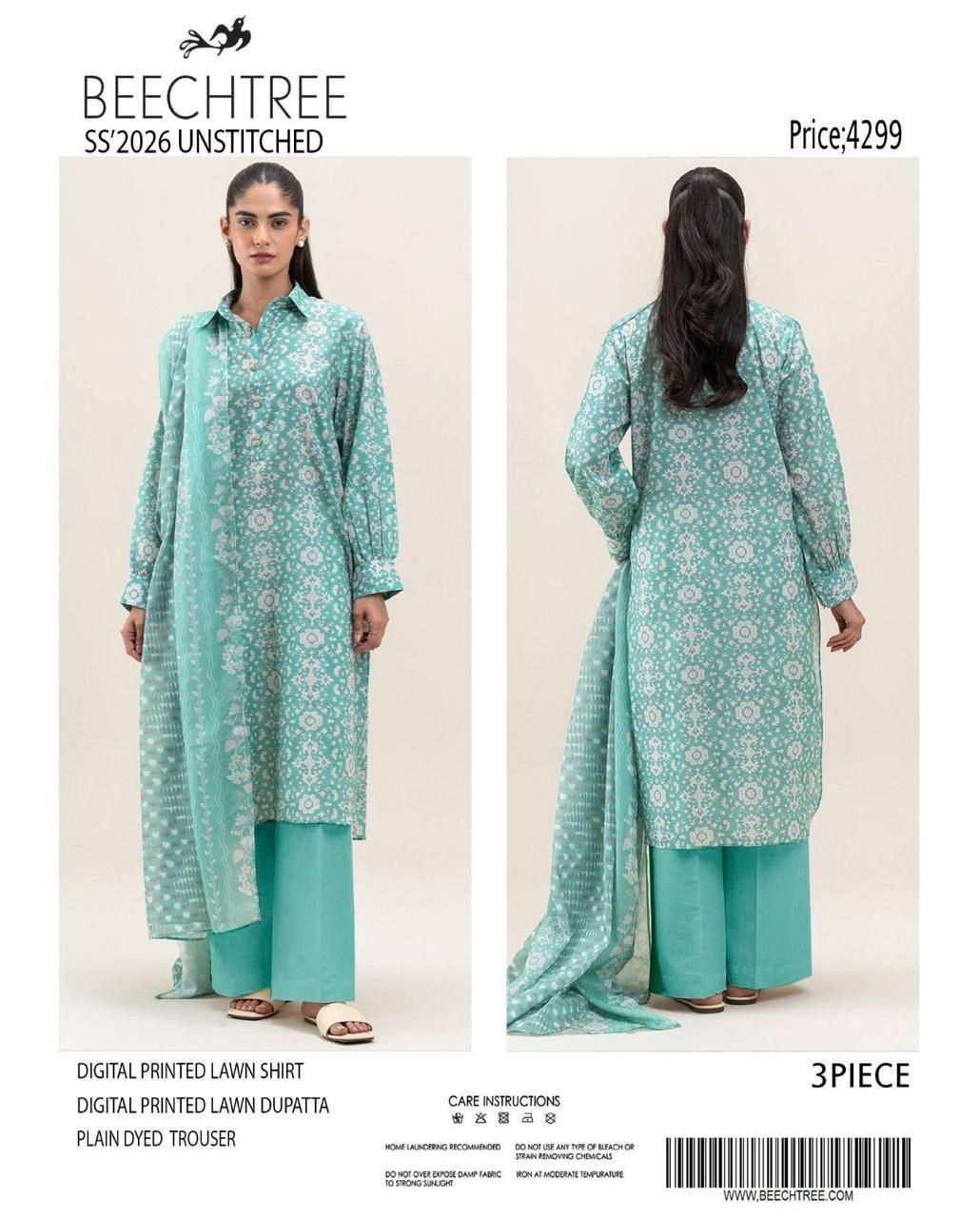 Latest Beechtree Lawn 3Pc Suits | Summer Casual Wear