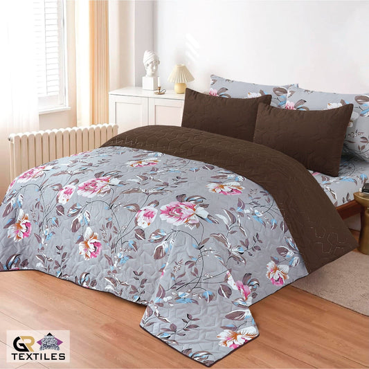 Luxury Bedspread Set 6 Pcs Premium Micro Cotton Quilt Bedding Set King Size