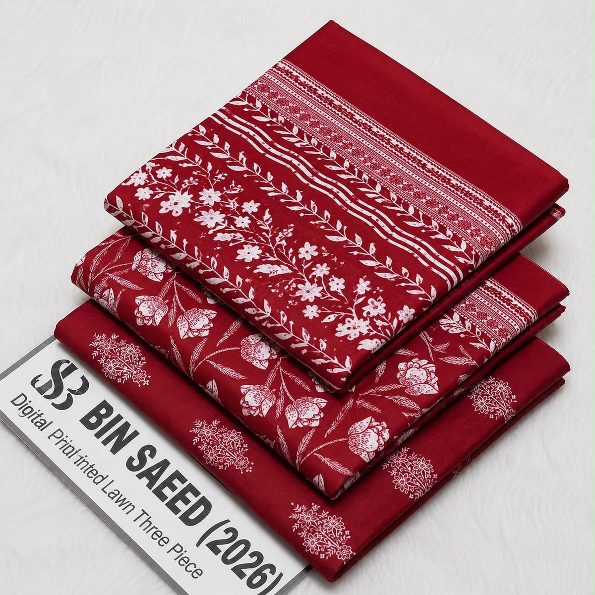 Bin saeed original lawn suits 3pc - My Store