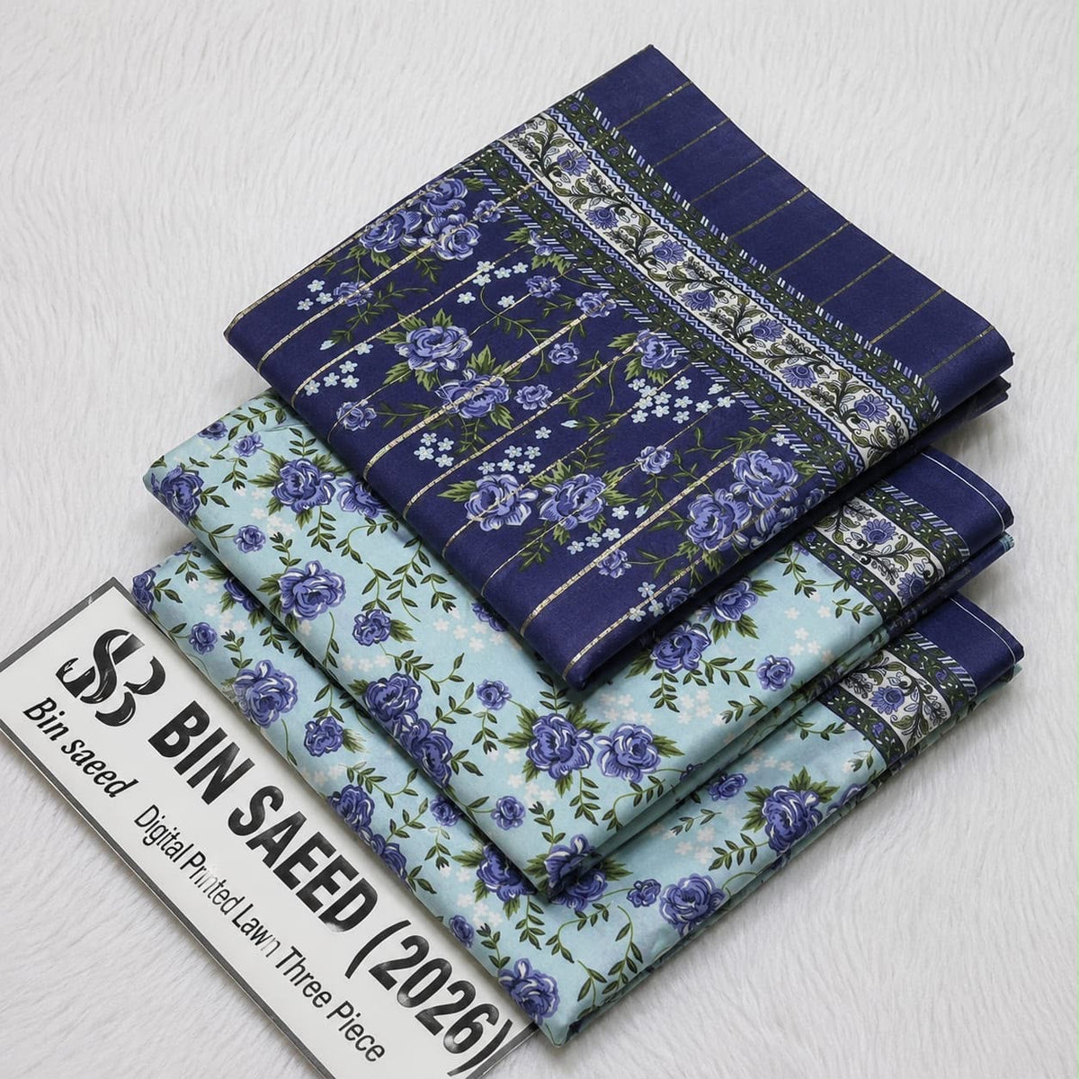 Bin saeed lawn orignal 3Pc - My Store