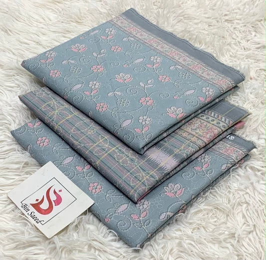 Bin Saeed Lawn 3Pcs (100% Original)