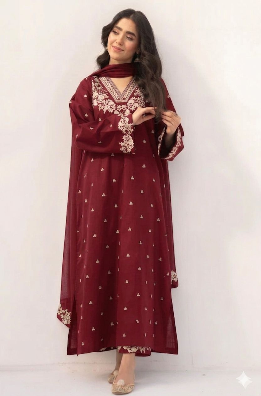 Pezwaan fancy 3pc Lawn Suit 2026
