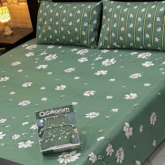 Premium Cotton King Size Bedsheet Set | 3-Piece Printed Gift Pack
