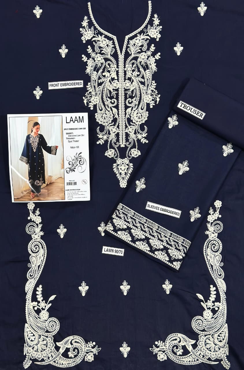 LAAM 2026 Latest Collection | 2PC Embroidered Lawn Suit - My Store