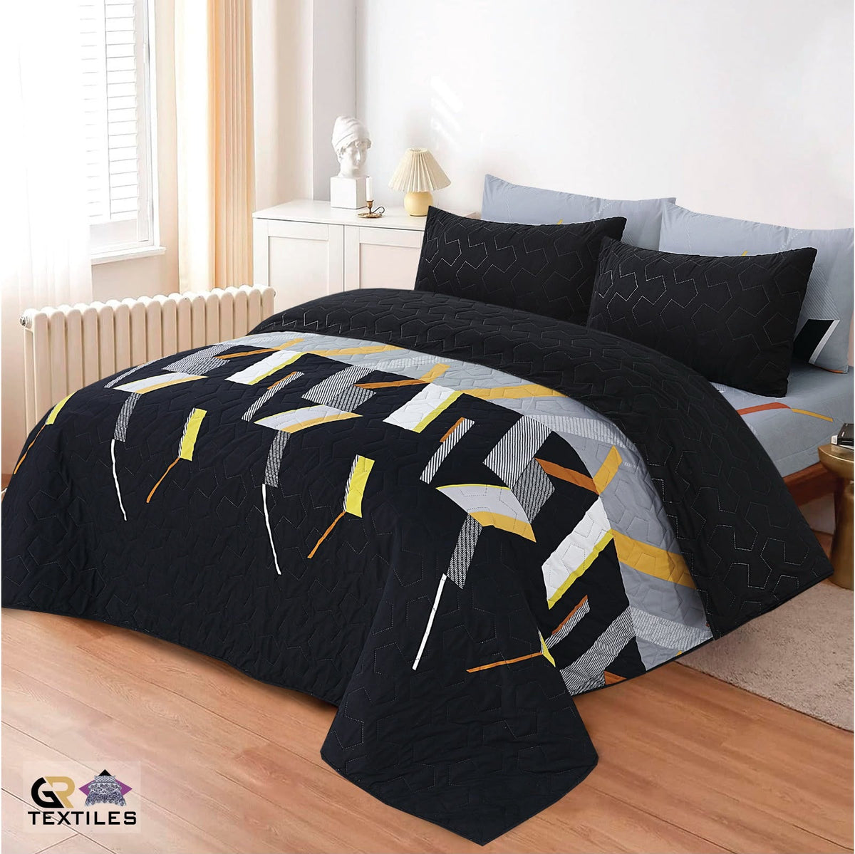 Luxury Bedspread Set 6 Pcs Premium Micro Cotton Quilt Bedding Set King Size