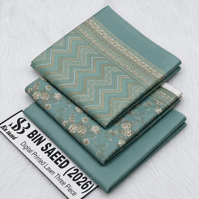 Bin Saeed Lawn 3Pcs (100% Original)
