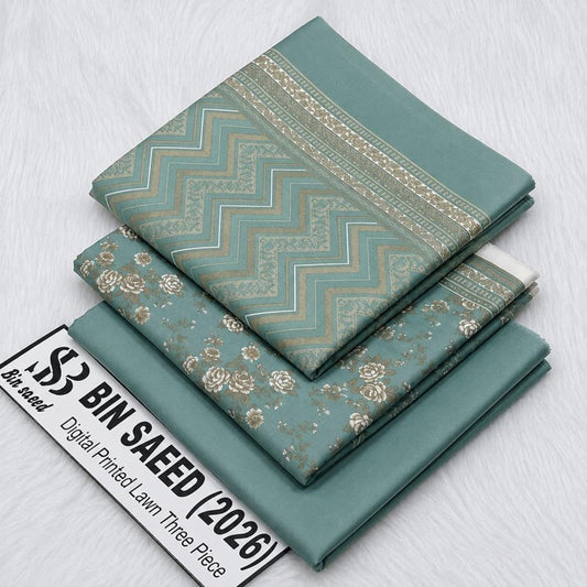 Bin Saeed Lawn 3Pcs (100% Original)