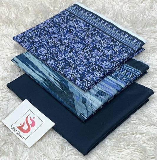 Bin saeed lawn orignal 3Pc