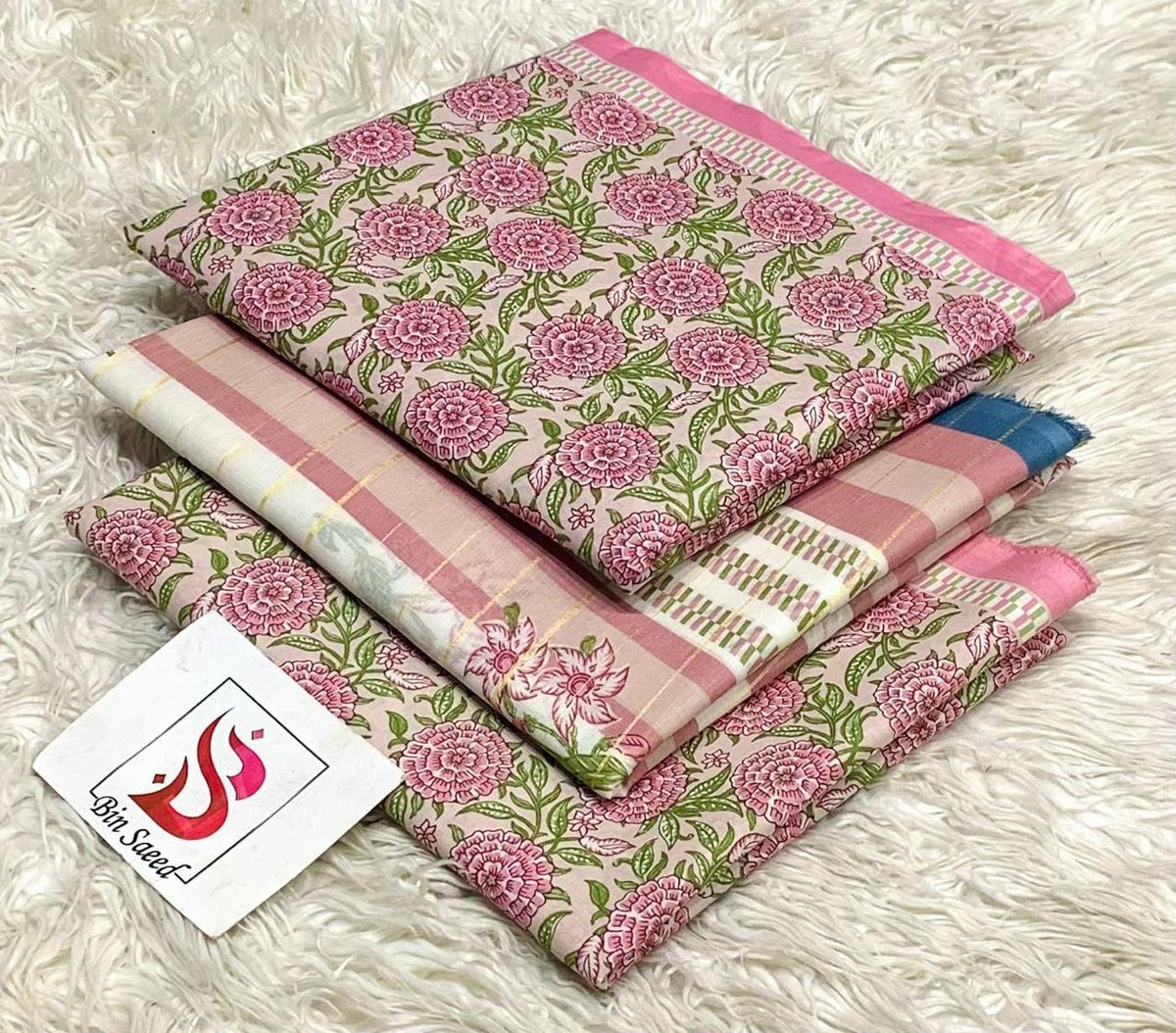 Bin saeed lawn orignal 3Pc