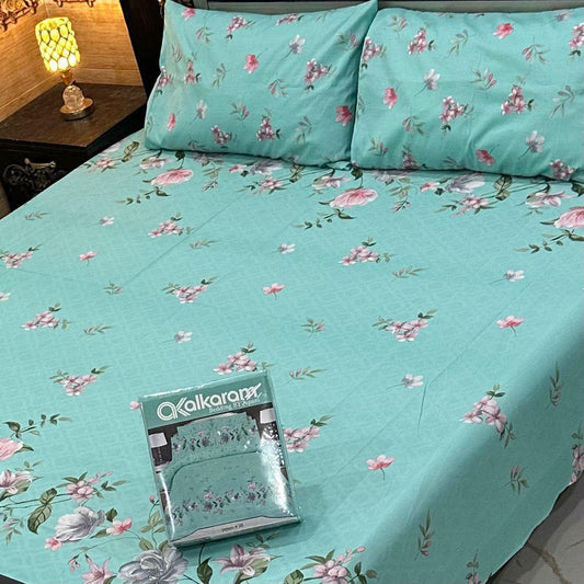 Premium Cotton King Size Bedsheet Set | 3-Piece Printed Gift Pack