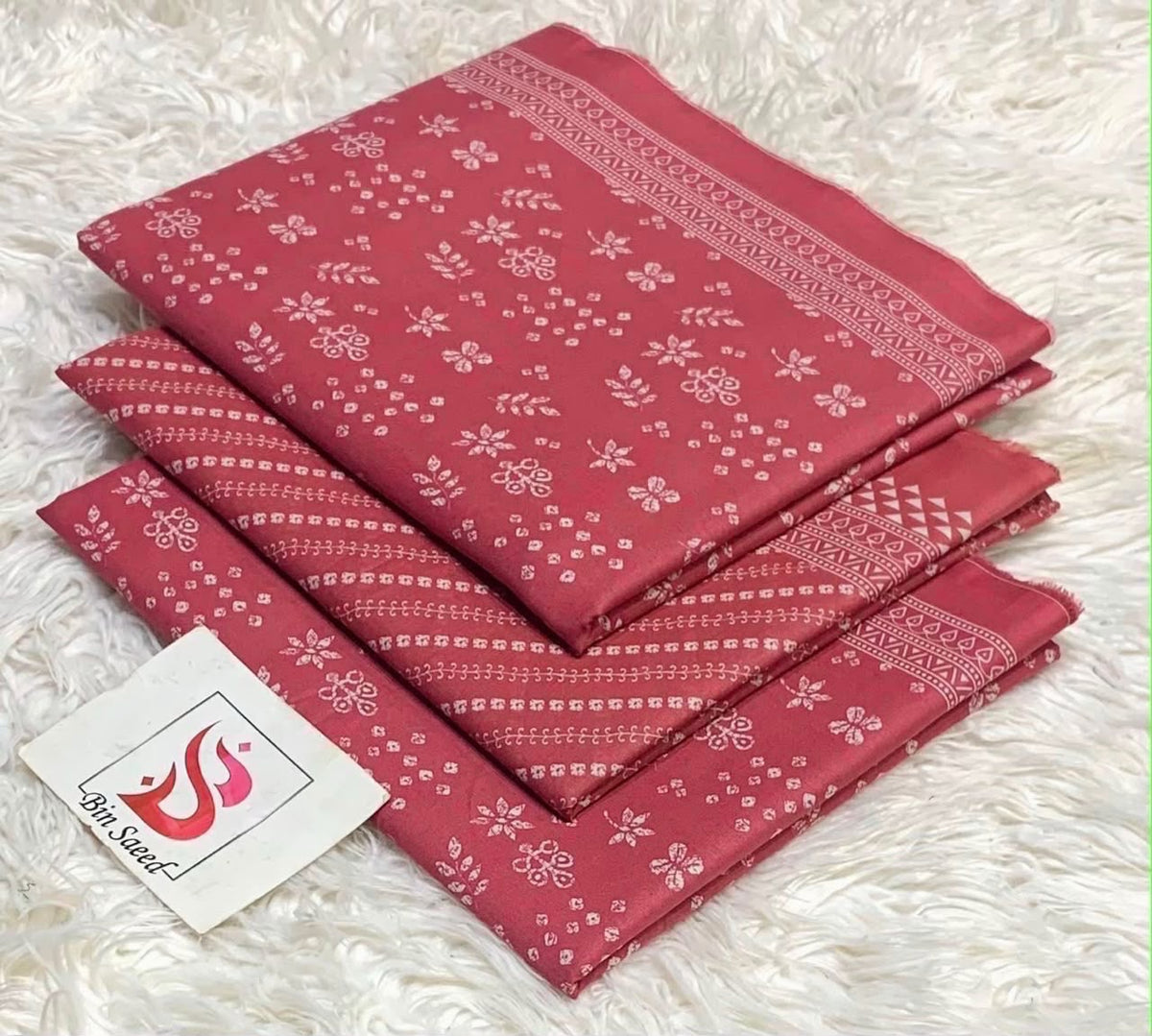 Bin Saeed Lawn 3Pcs (100% Original)