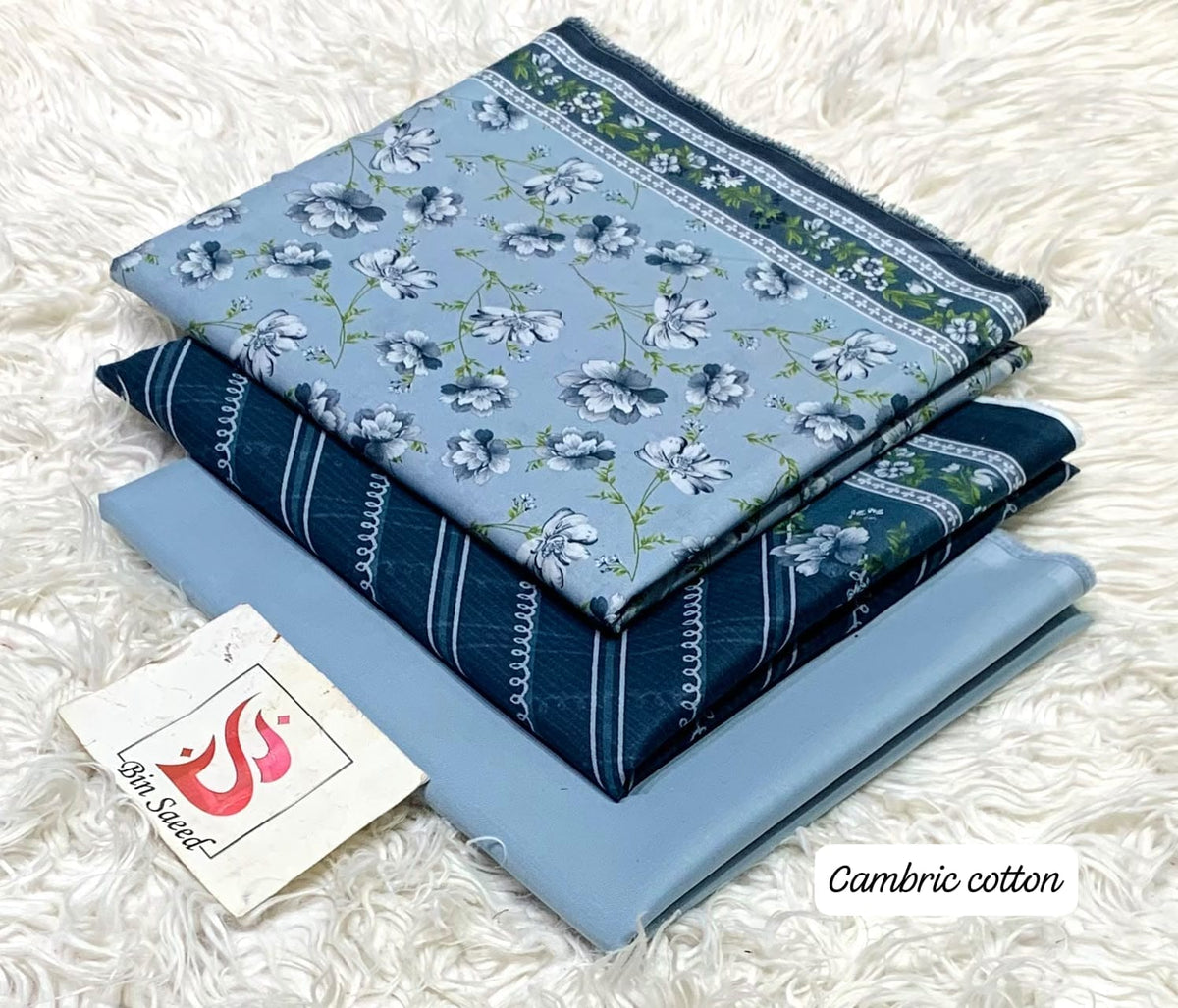 Bin saeed cotton lawn orignal 3Pc