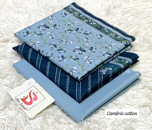 Bin saeed cotton lawn orignal 3Pc
