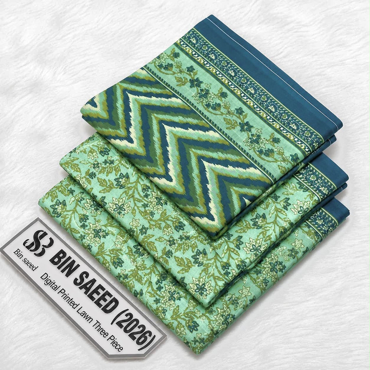 Bin saeed original lawn suits 3pc l - My Store