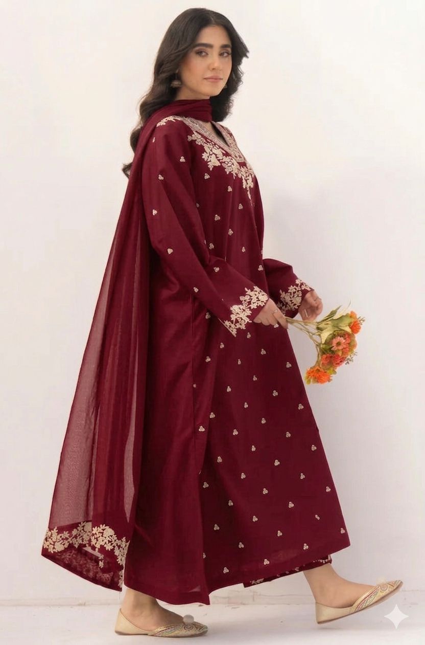Pezwaan fancy 3pc Lawn Suit 2026