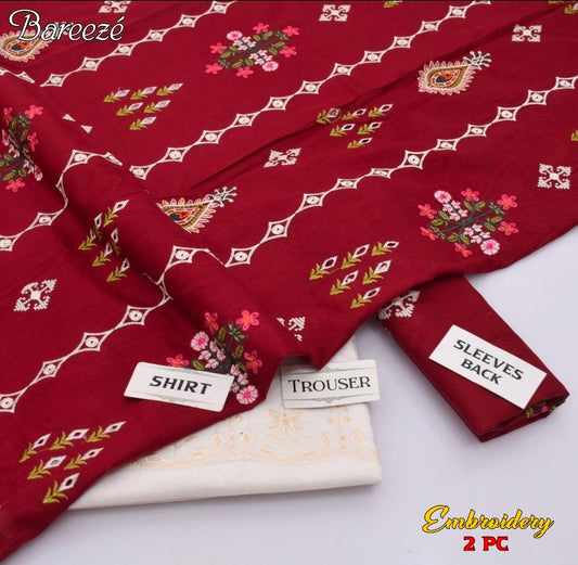 Bareeze 2026 Latest Collection | 2PC Embroidered Lawn Suit - My Store